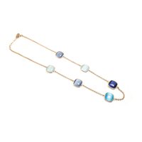 Collana Madì Donna laguna in Argento Quarzo idrotermale 3883100-BLU - 3883100-BLU